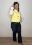 chaleco punto amarillo color temporada primavera 2025 moda mujer