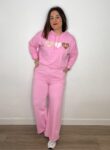 sudadera algodon live love rosa algodon