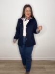 chaqueta neopreno azul marino rayas marineras moda mujer tendencias primavera