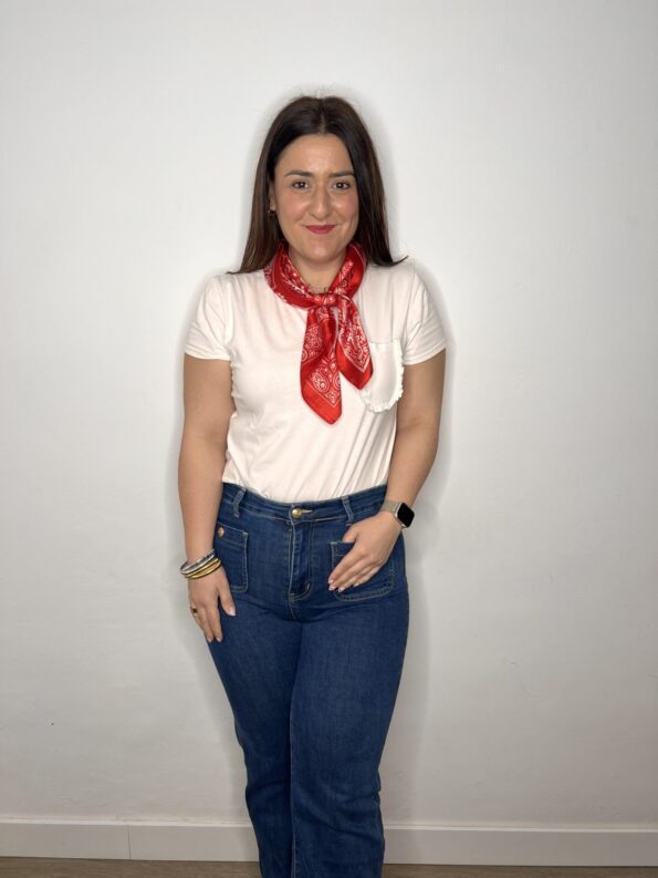 BANDANA ROJA SEDA PAÑUELO MULTIFUNCIONAL