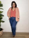 TOP PUNTO CHALECO BOTONES MUJER MODA