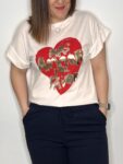 camiseta algodon moda mujer mas amor por favor