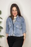 bomber chaqueta denim vaquera moda mujer