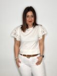 camiseta algodon crochet mujer moda