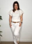 camiseta algodon crochet mujer moda