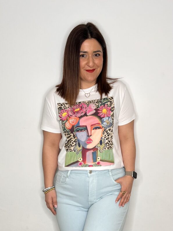 camiseta algodon frida mujer moda