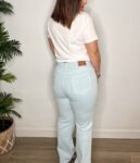 jeans flared wide leg azul cielo moda mujer pushup