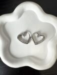pendientes corazon acero