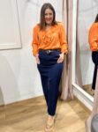 fala denim larga bajo desflecado moda mujer 42 44