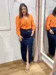 fala denim larga bajo desflecado moda mujer 42 44