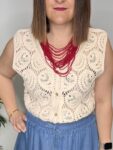 chaleco crochet lentejuelas