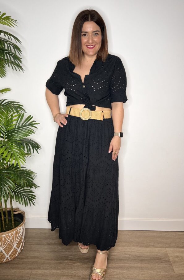 falda algodon batista tejido moda mujer