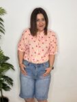 blusa rayas y corazones blanca