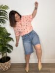bermuda denim capri tiro alto