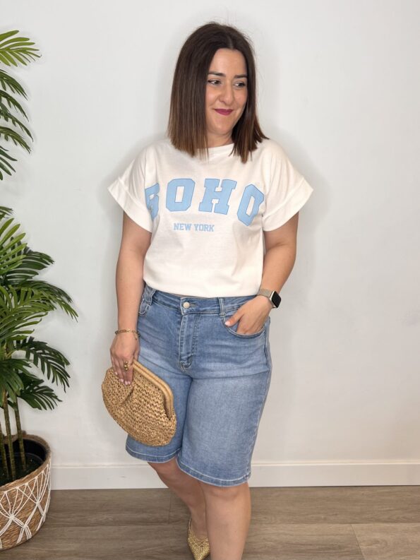 camiseta soho azul algodon