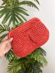 bolso rafia rojo