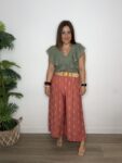 pantalon palazzo estampado moda mujer tendencias 2025
