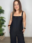 mono largo pantalon fluido con bolsillos moda mujer verano
