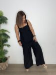mono largo pantalon fluido con bolsillos moda mujer verano