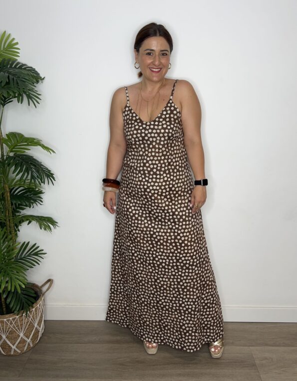 vestido largo lunares moda mujer tendencias verano 2025