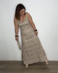 vestido tirantes arena y chocolate moda mujer online españa 2025 verano