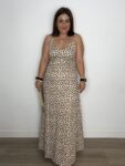 vestido tirantes arena y chocolate moda mujer online españa 2025 verano