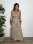 vestido tirantes arena y chocolate moda mujer online españa 2025 verano