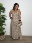 vestido tirantes arena y chocolate moda mujer online españa 2025 verano