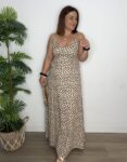 vestido tirantes arena y chocolate moda mujer online españa 2025 verano