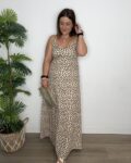 vestido tirantes arena y chocolate moda mujer online españa 2025 verano