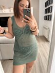 vestido calado punto frio moda mujer verano playa