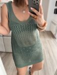 vestido calado punto frio moda mujer verano playa