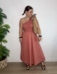 vestido escote hombro al aire 100% algodón moda joven mujer online tendencia verano
