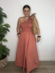 vestido escote hombro al aire 100% algodón moda joven mujer online tendencia verano