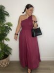 vestido algodón asimétrico  falda bolsillos verano mujer moda online