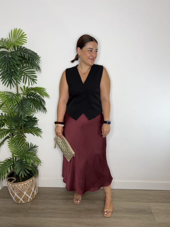 falda satren granate moda mujer tendencias