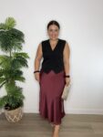 falda satren granate moda mujer tendencias