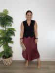 falda satren granate moda mujer tendencias