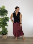 falda satren granate moda mujer tendencias