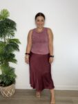 falda satren granate moda mujer tendencias