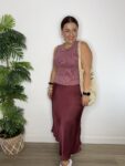 falda satren granate moda mujer tendencias