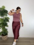 falda satren granate moda mujer tendencias