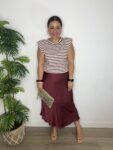 camiseta rayas hombrera mujer verano tendencias moda