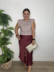camiseta rayas hombrera mujer verano tendencias moda