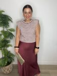 camiseta rayas hombrera mujer verano tendencias moda