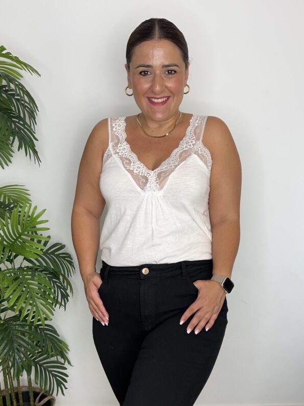 top lencero algodón