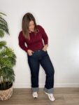 pantalon vaquero con vuelta recto moda joven