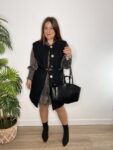 vestido negro moda mujer gasa joven halloween