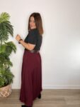 vestido combinado GRANATE moda mujer joven tendencia moda 2025