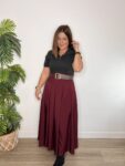 vestido combinado GRANATE moda mujer joven tendencia moda 2025